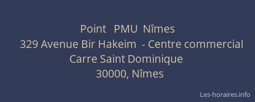 Point   PMU  Nîmes