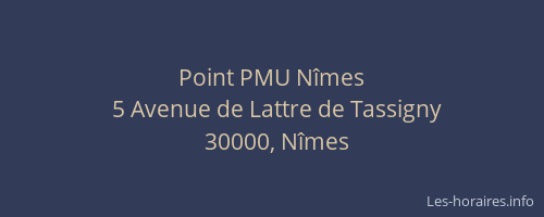 Point PMU Nîmes