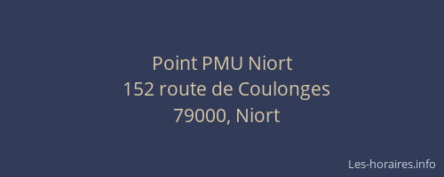 Point PMU Niort