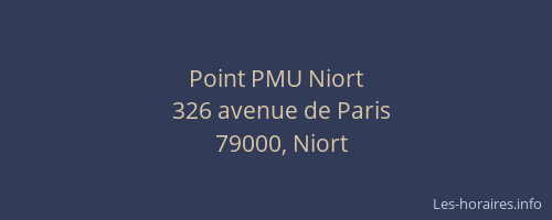 Point PMU Niort