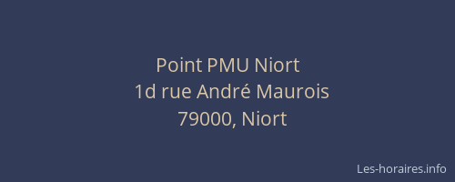 Point PMU Niort