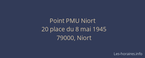 Point PMU Niort