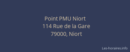 Point PMU Niort