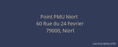 Point PMU Niort