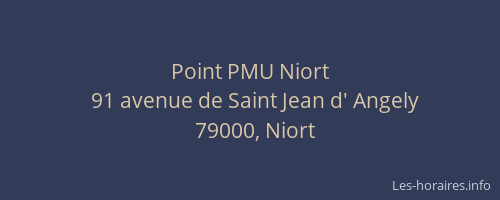 Point PMU Niort