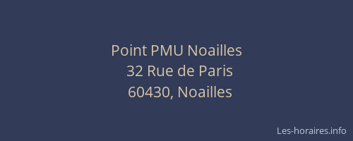 Point PMU Noailles