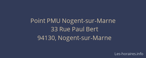 Point PMU Nogent-sur-Marne