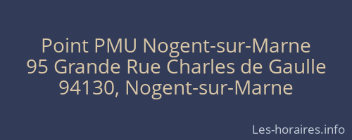 Point PMU Nogent-sur-Marne