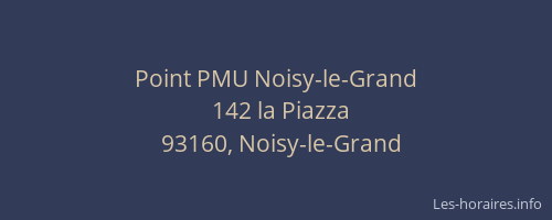 Point PMU Noisy-le-Grand