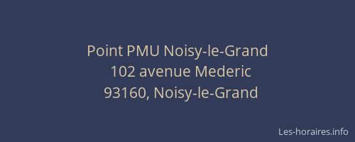 Point PMU Noisy-le-Grand