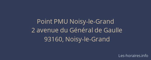 Point PMU Noisy-le-Grand