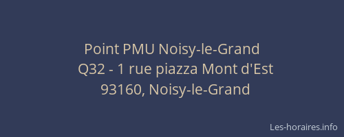 Point PMU Noisy-le-Grand