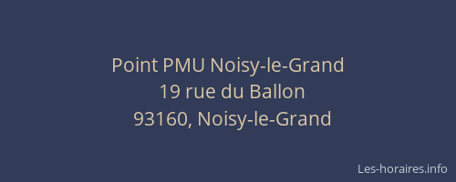 Point PMU Noisy-le-Grand