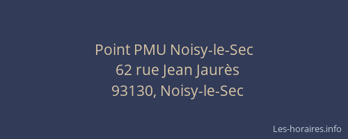 Point PMU Noisy-le-Sec