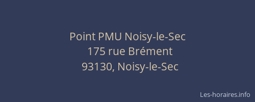 Point PMU Noisy-le-Sec
