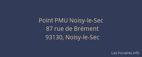 Point PMU Noisy-le-Sec