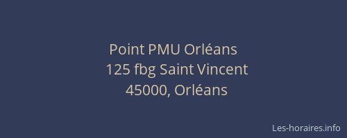 Point PMU Orléans