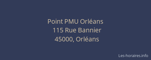 Point PMU Orléans