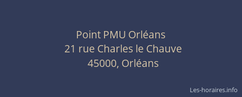 Point PMU Orléans