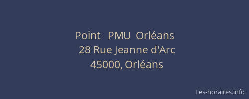 Point   PMU  Orléans