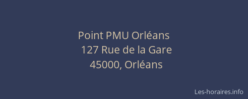 Point PMU Orléans