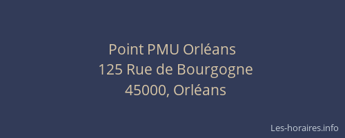Point PMU Orléans