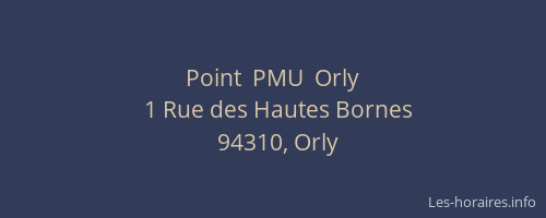 Point  PMU  Orly