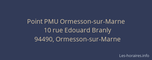 Point PMU Ormesson-sur-Marne