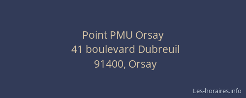 Point PMU Orsay