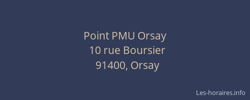 Point PMU Orsay