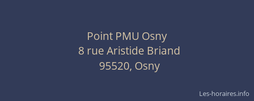Point PMU Osny