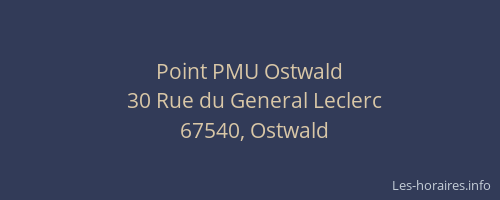 Point PMU Ostwald