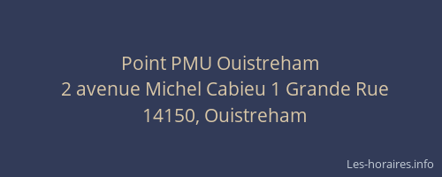 Point PMU Ouistreham