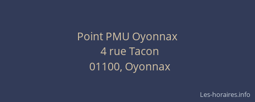 Point PMU Oyonnax