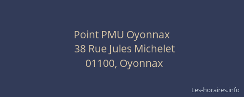 Point PMU Oyonnax