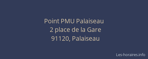 Point PMU Palaiseau