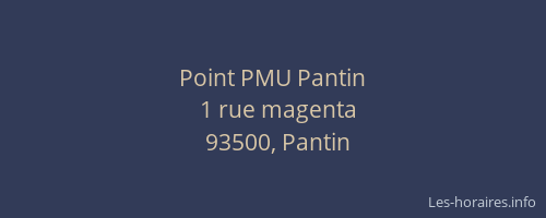 Point PMU Pantin