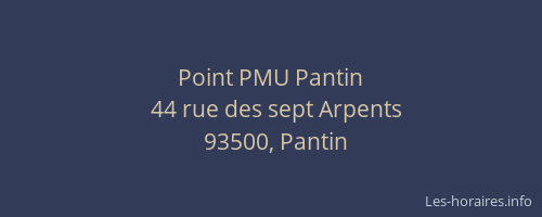Point PMU Pantin