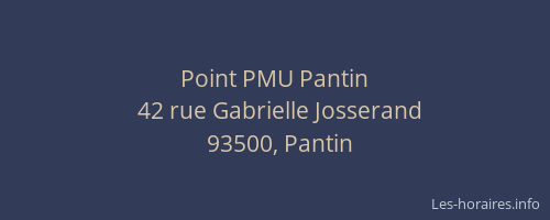Point PMU Pantin