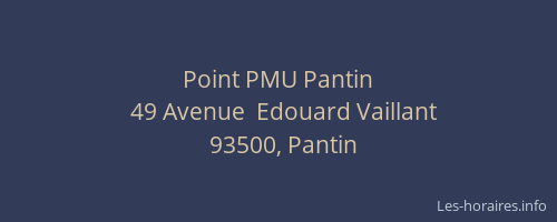 Point PMU Pantin