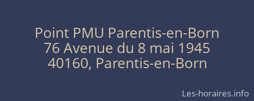 Point PMU Parentis-en-Born