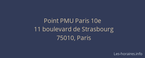 Point PMU Paris 10e