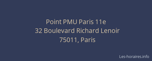 Point PMU Paris 11e