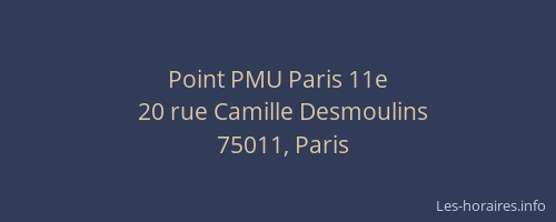 Point PMU Paris 11e