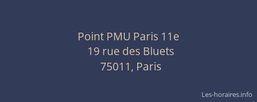 Point PMU Paris 11e