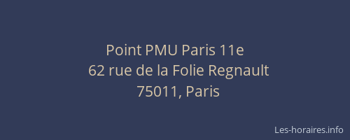 Point PMU Paris 11e
