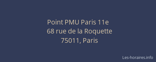 Point PMU Paris 11e