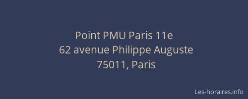 Point PMU Paris 11e