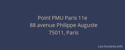 Point PMU Paris 11e