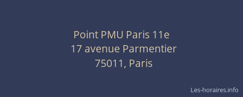 Point PMU Paris 11e